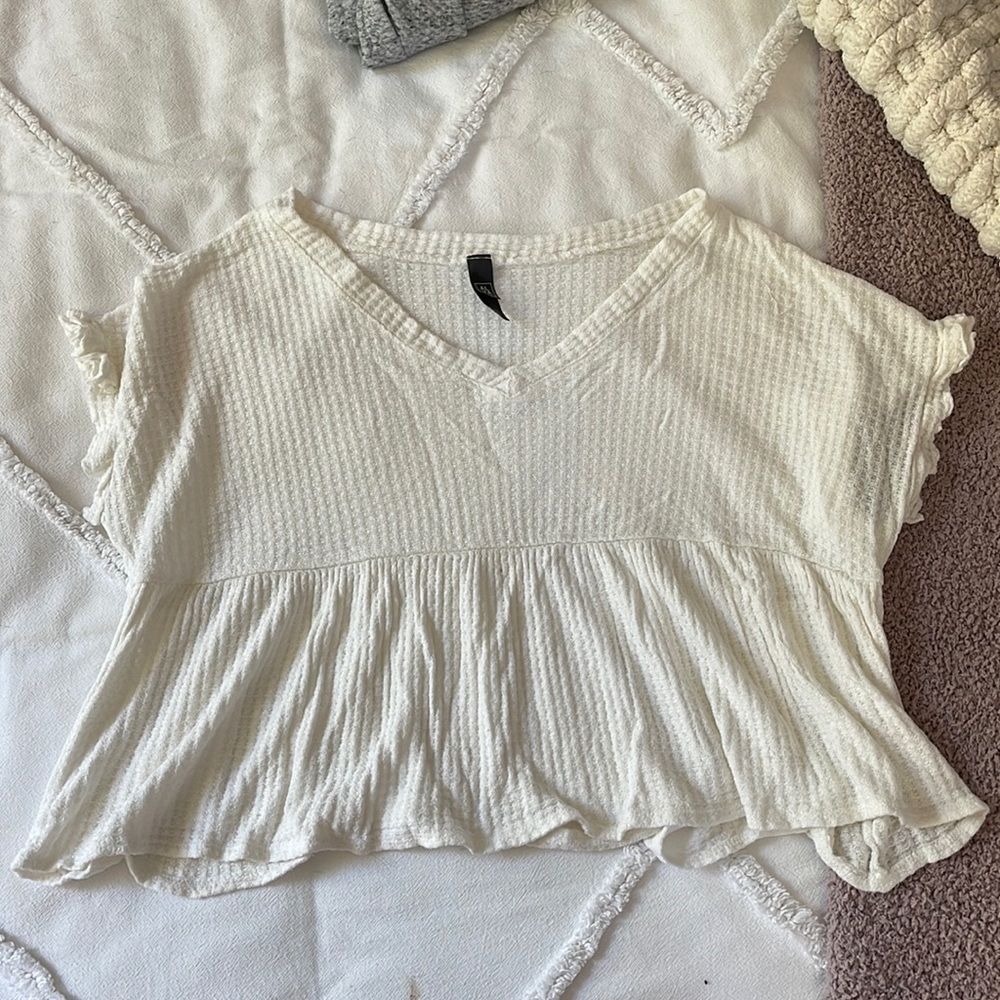 White flowy shirt